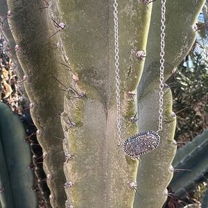 Kendra Scott Silver Drusy necklace